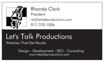 Let's Talk Productions Multimedia Business Card