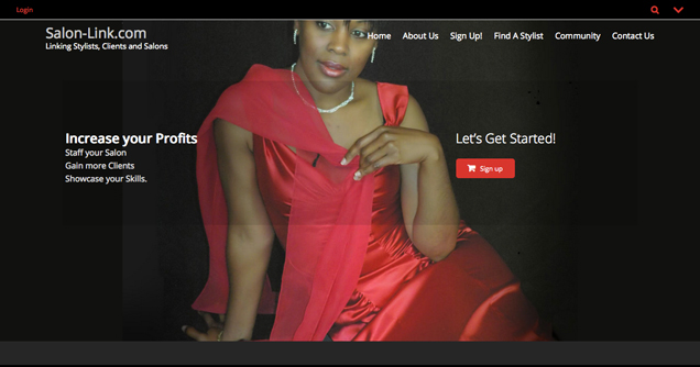 Website design for salon business